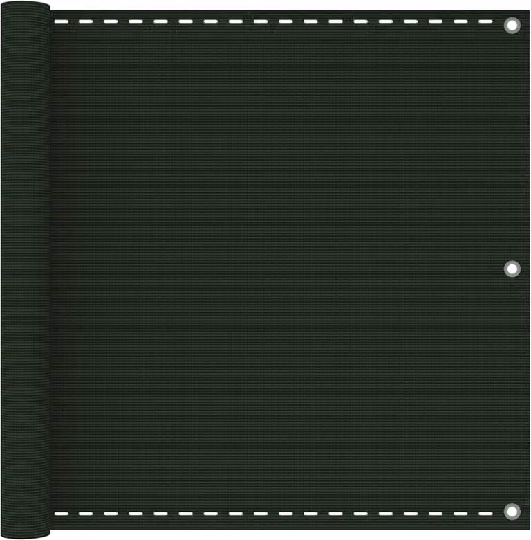 The Living Store Schermo privacy per balcone verde scuro 90x400 cm HDPE
