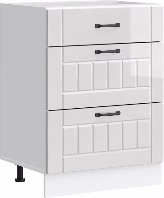 Pensile da cucina Lucca bianco lucido in legno MDF con ante a battente