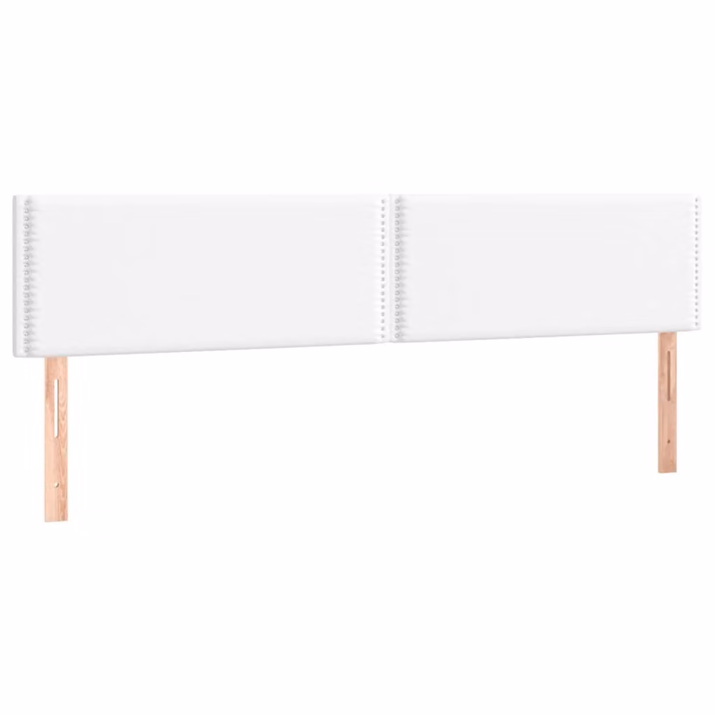 Testiera Bianca 200x5x78/88 cm in Pelle finta