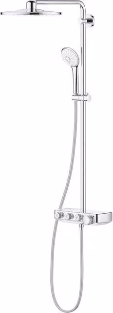 Sistema doccia Hansgrohe SmartControl 310 Duo con rubinetto termostatico e doccia a pioggia, colore argento cromato