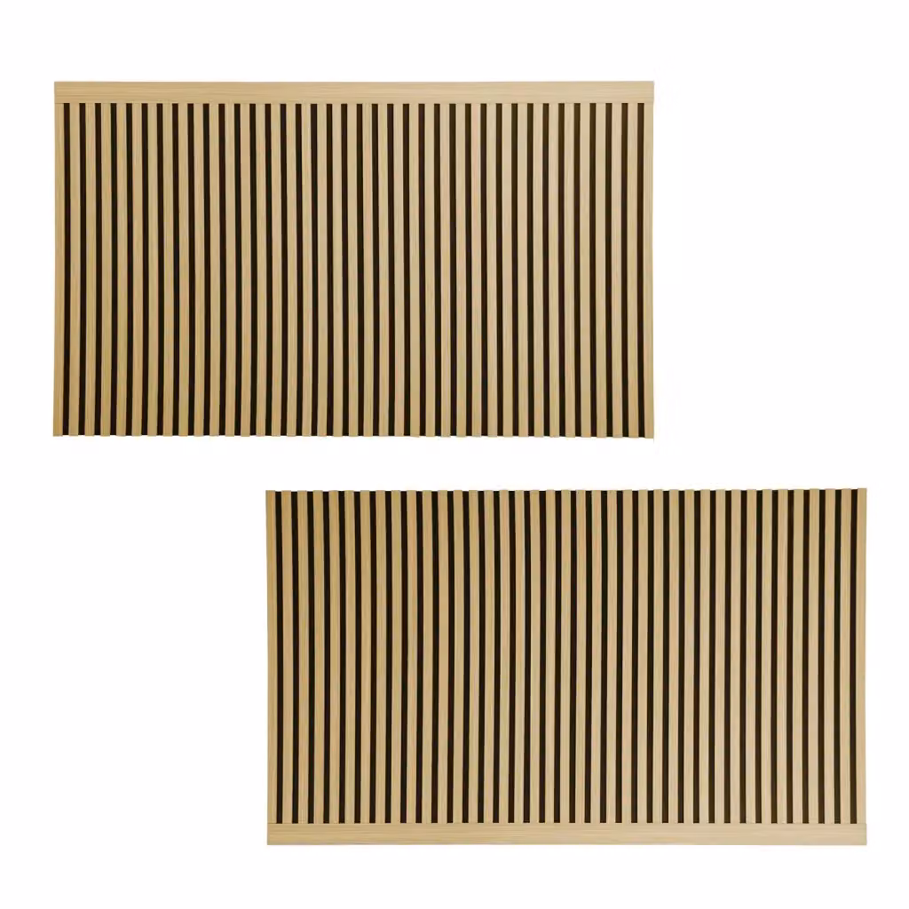Testiera per letto SWEEEK in legno massiccio con listelli piatti, marrone, L: 165,4 cm, H: 39 cm, P: 15 cm – 2