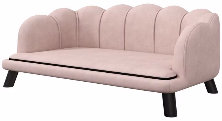 Divano per cani di taglia media/grande – Colore: Rosa | Dimensioni: 60,5 x 98,5 x 35,5 cm