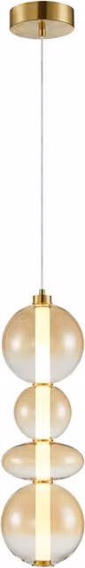 Lampada a sospensione LED Milagro Daphne 36W ottone
