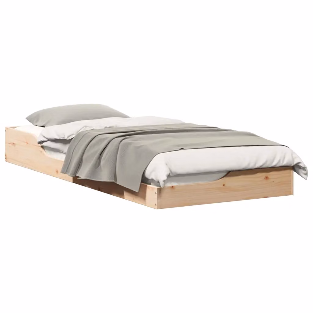 Struttura letto in pino massello marrone con cassetti L: 80 cm, P: 213,5 cm, H: 83,5 cm – 2