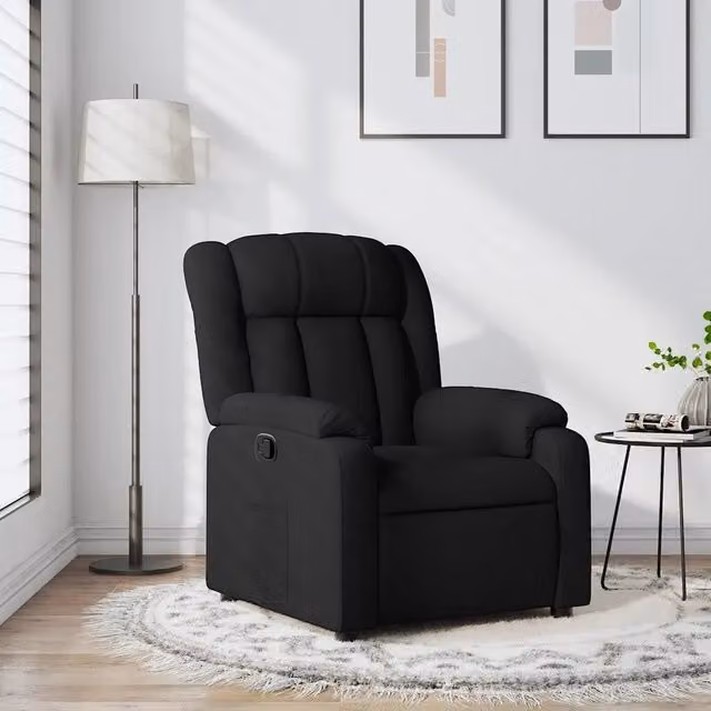 Divano Sedia-Poltrona reclinabile in tessuto nero 889428