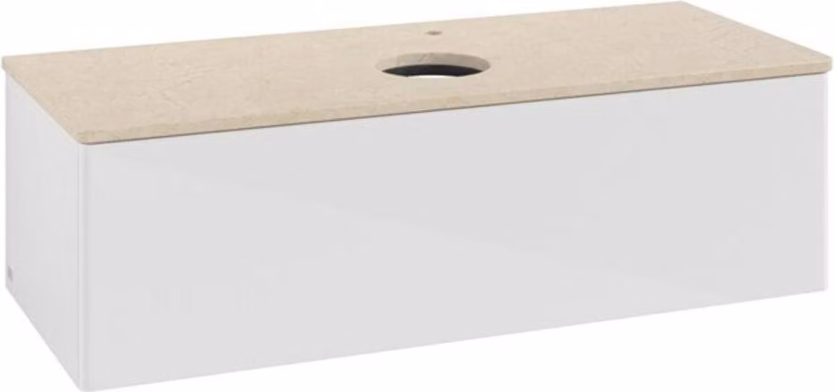 Mobiletto V&B senza struttura frontale, con illuminazione Antao 120x36x50cm, HL, WBP botti. Lac