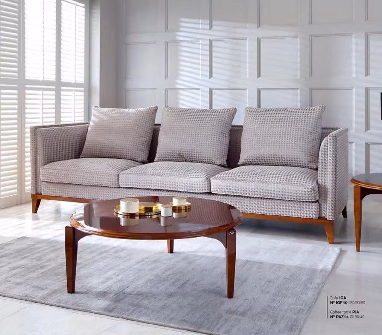 Garnitur Sofa 3 Sitzer Couchtisch Sofas Dreisitzer Stoff Tisch Luxus Modern 2tlg