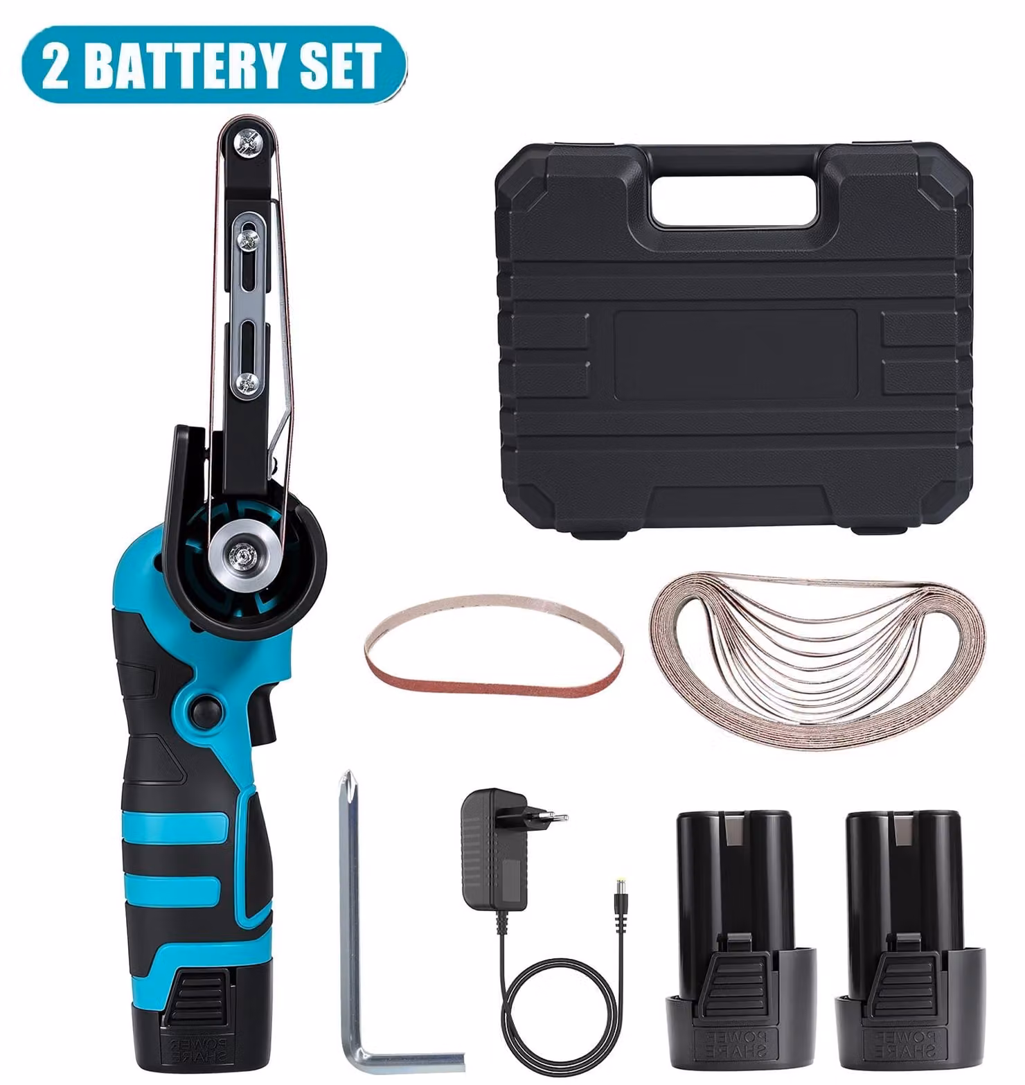 Smerigliatrice angolare compatta - 300 W - Senza fili - 16,8 V - 2 batterie - Per la lavorazione del legno e dei metalli