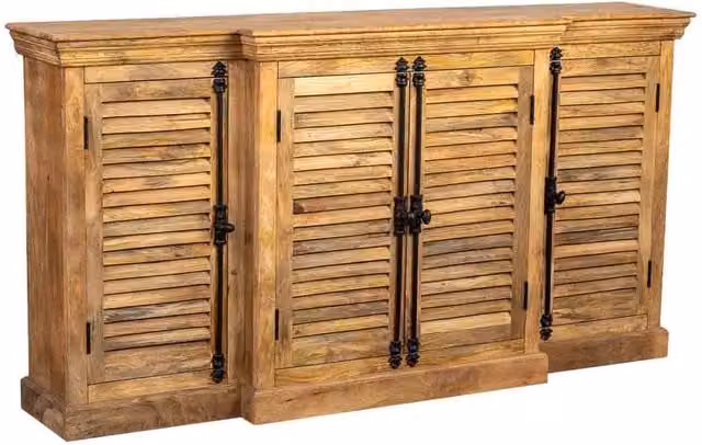 Credenza Wanderlust Deco in legno naturale marrone stile rustico L 180 x P 40 x H 95 cm – 1