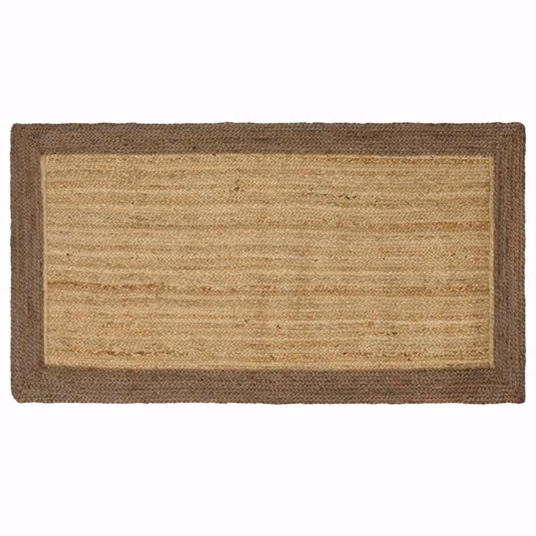 Tappeto da area moderno vidaXL in juta lavabile, colore grigio e beige, L: 200 cm, P: 100 cm