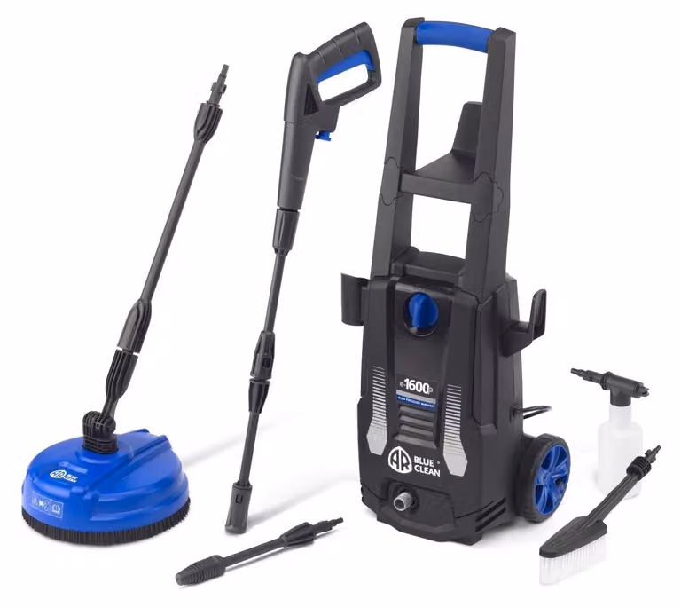 Idropulitrice elettrica - 1600 W, 125 bar - 420 litri all'ora - Blu e nero - Adatta per giardino e auto