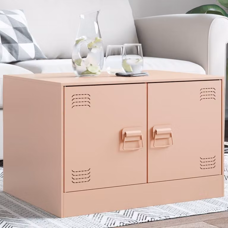 Maison Exclusive - Tavolino Rosa 67x50x44 cm Acciaio