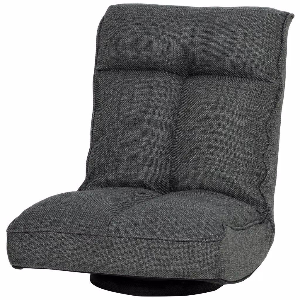 Poltrona relax girevole a 360 gradi e reclinabile Xylo grigia con struttura in metallo L/P/H: 58 x 107 x 79 cm – 2