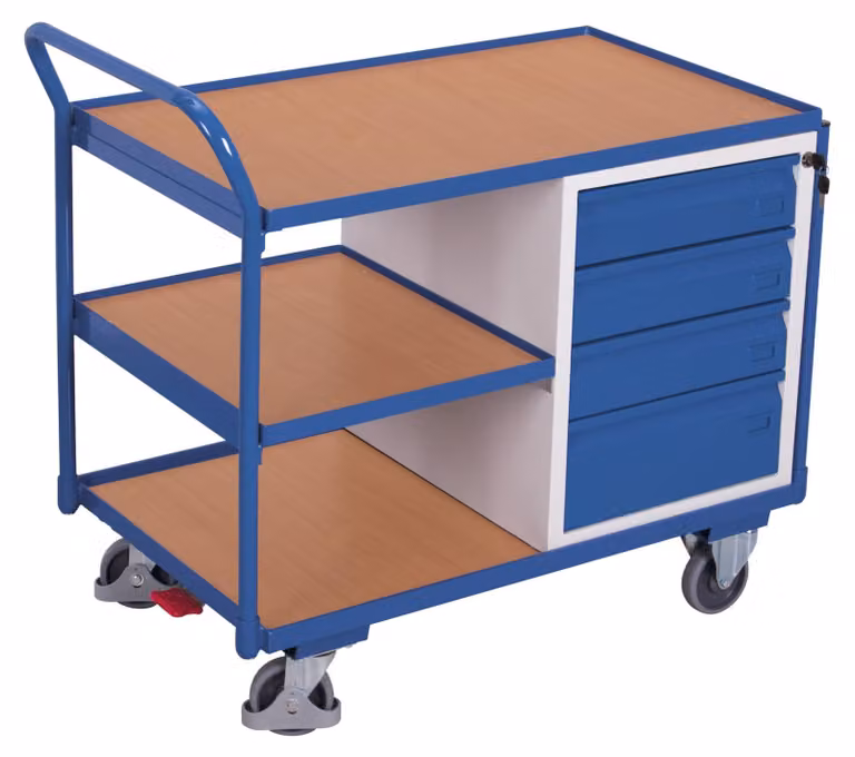 Carrello da tavolo Variofit con 3 ripiani sw-600.605