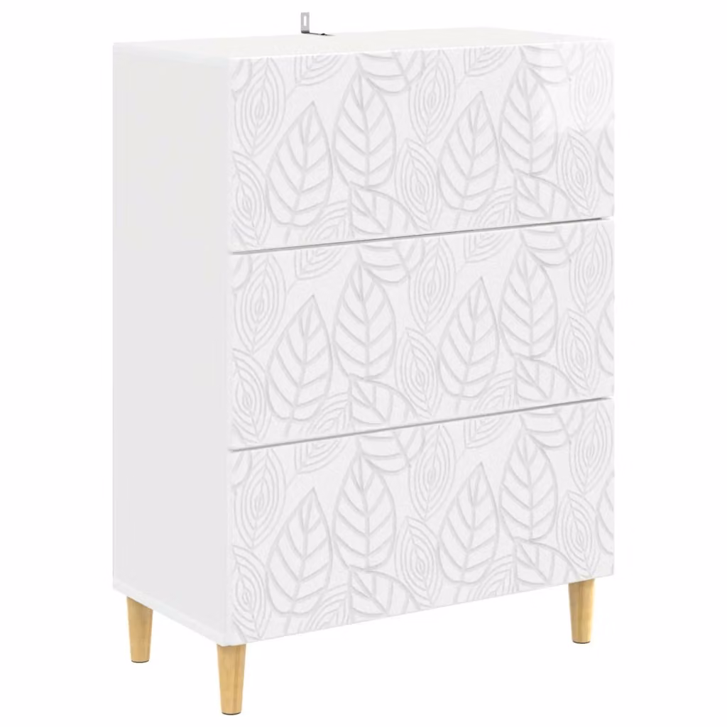 Mobile con 5 Cassetti Moderno vidaXL in Legno MDF Bianco L: 66 cm, P: 34,5 cm, H: 90 cm – 2