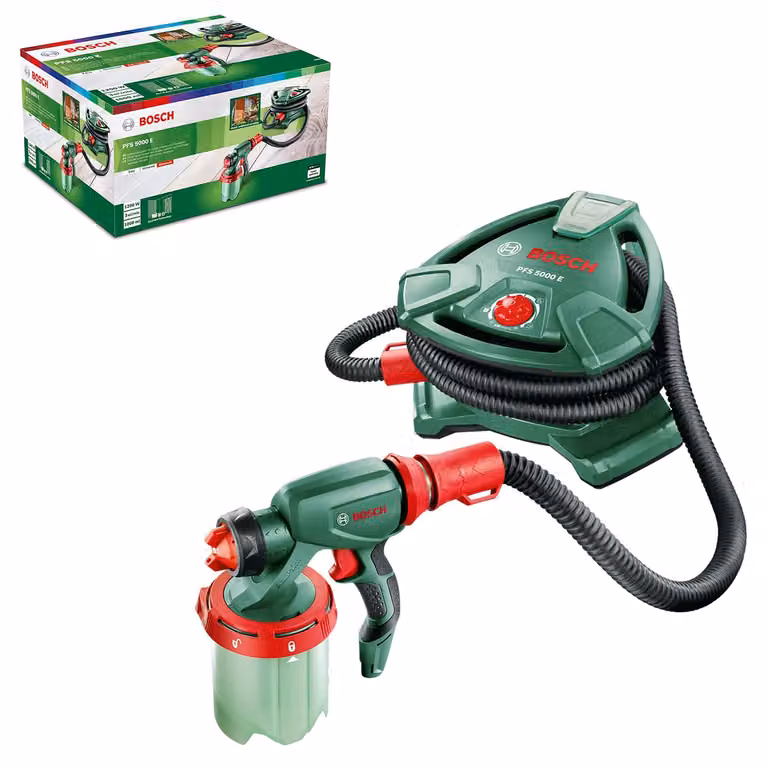 Bosch Home and Garden, sistema di verniciatura a spruzzo PFS 5000 E (2 serbatoi da 1000 ml, ugello per...)