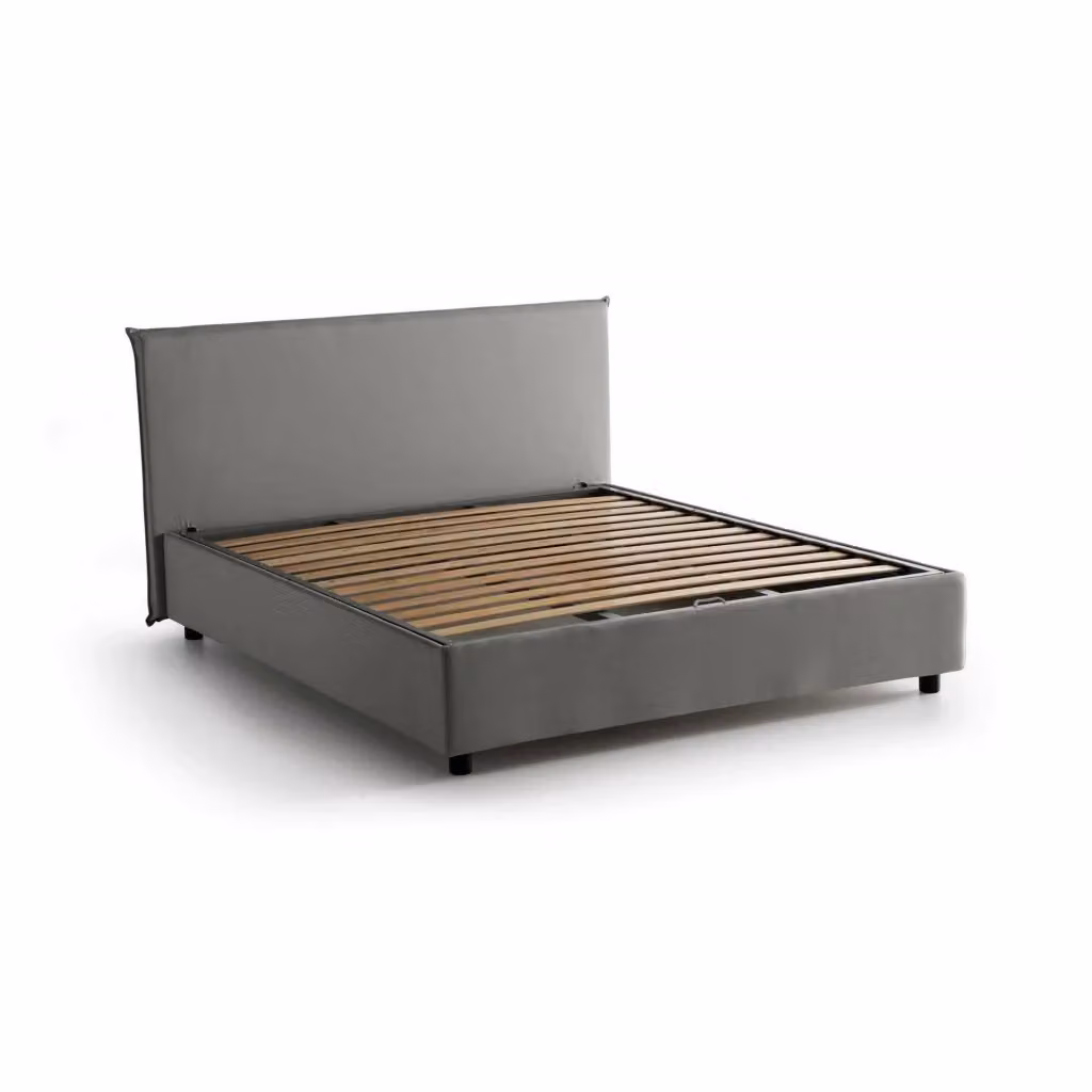 Letto Matrimoniale Ashlee Talamo Italia Grigio con Contenitore a Sollevamento L/P/H: 160 x 190 x 175 cm – 2
