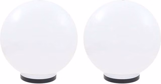 Set di 2 Lampade a LED Sferiche Bianche per Giardino in PMMA CFW7882132, Diametro: 40 cm