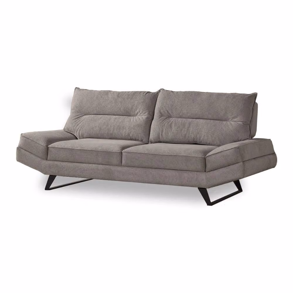 Divano contenitore Lena a 3 posti Effezeta Italia con schienali basculanti e funzione letto in tessuto microfibra Caddy 620 colore tortora L: 236 cm x P: 105 cm x H: 98 cm – 2
