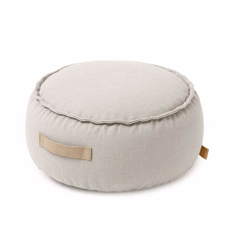 Pouf per bambini da esterno, Outzy Sakobag rotondo beige