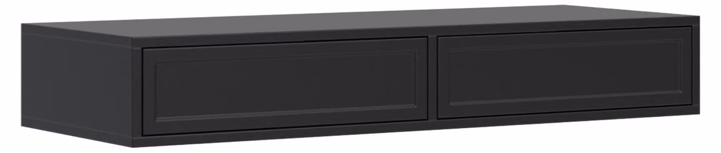 Selsey Velveto - Toeletta con 2 cassetti, nera, 110 cm