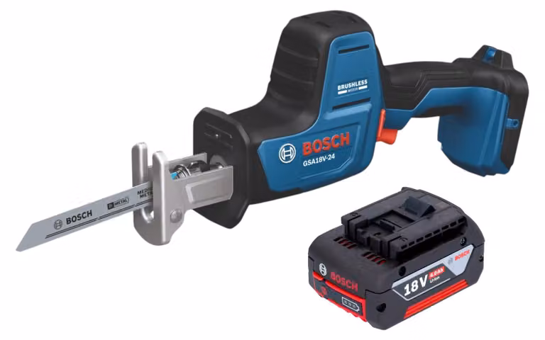 Sega a sciabola a batteria Bosch GSA 18V-24 Professional 18 V 230 mm Brushless + 1 batteria da 4,0 Ah - senza caricabatterie