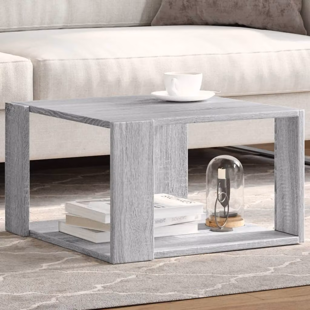 Maison Exclusive - Tavolino grigio rovere Sonoma 51,5x51,5x30 cm Materiale ligneo