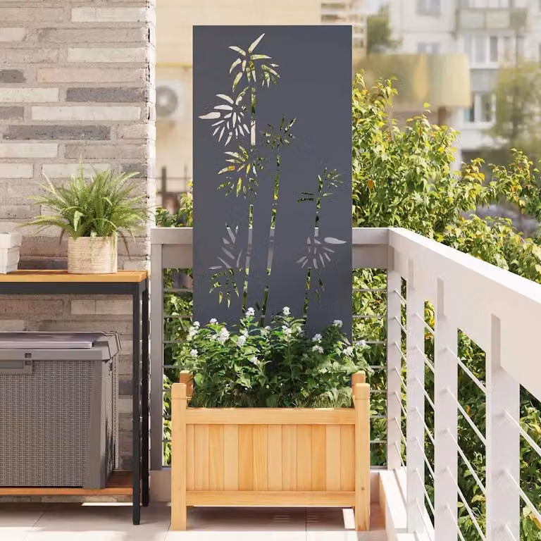 Schermo per privacy in giardino Floreale Antracite 50 x 140 cm