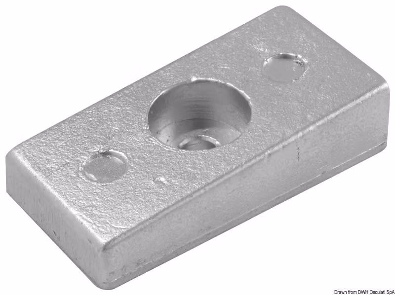Anodo a piastra in zinco 75/225 PS 36 x 71 mm , 1 pezzo