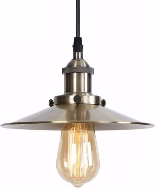 Lampadario a sospensione vintage Trade Shop in metallo cromato con cavo telato e attacco E27
