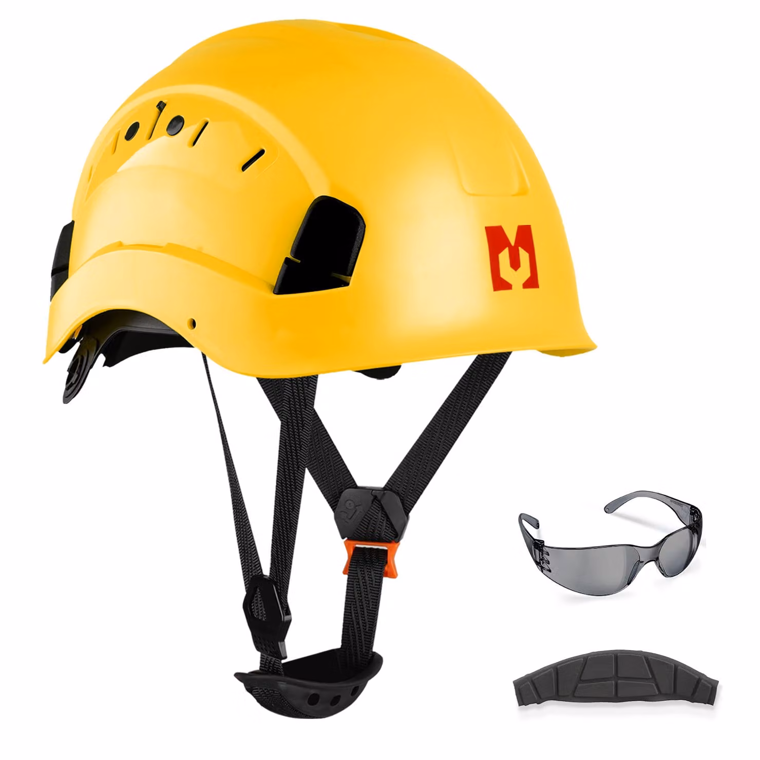 Mustbau Casco da cantiere, casco di protezione, casco da lavoro, casco per operai edili