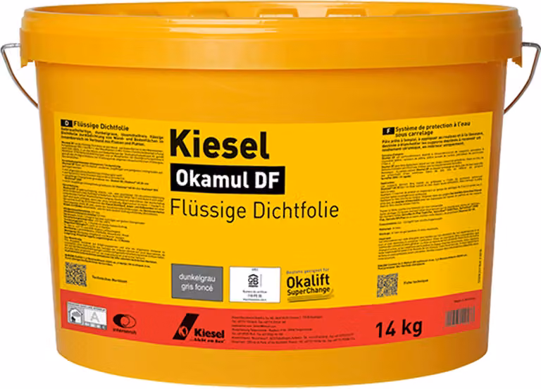 Kiesel Okamul DF Dichtfolie dunkelgrau 14kg flüssig