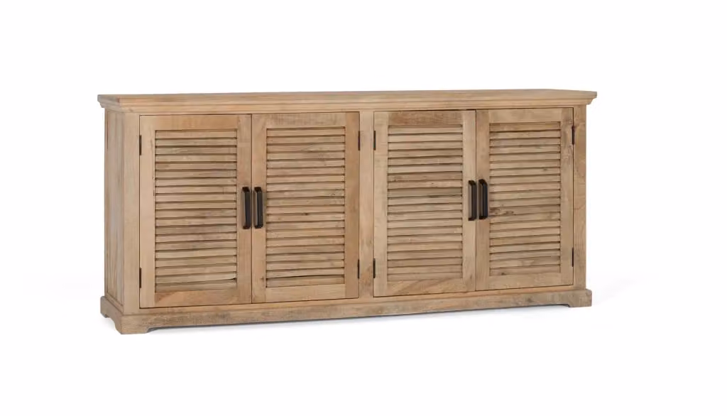Credenza in legno di mango color marrone con finitura opaca e stile rustico per la tua sala da pranzo – 2