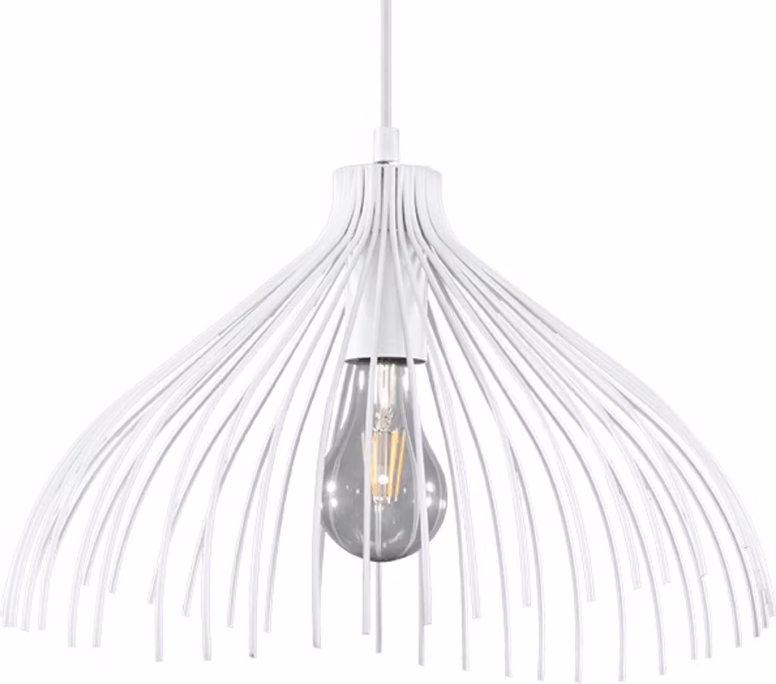 Lampada a sospensione PENERO bianca 1xE27x60W in metallo, dimensioni: 130x40x40 cm, IP20, Pure Lume