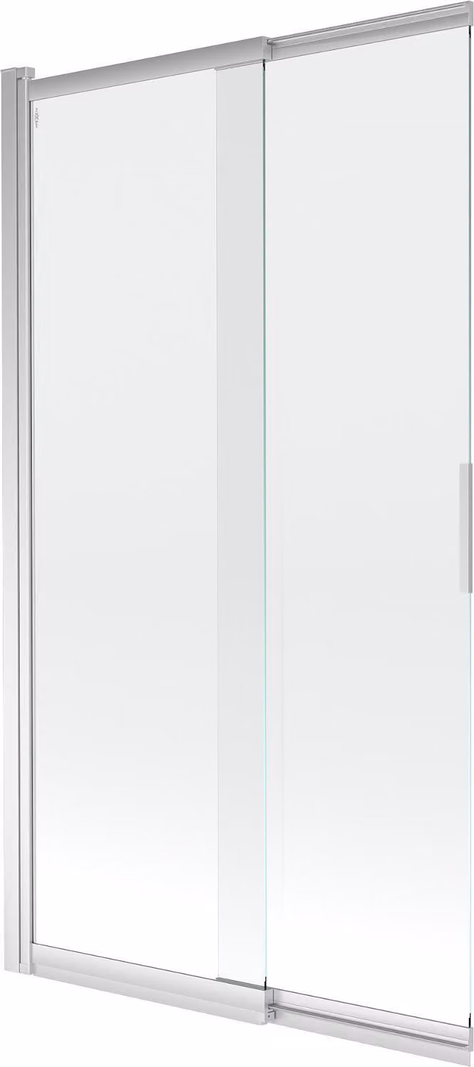 Mexen Fox paratia da vasca da bagno a 2 ante scorrevoli 100 x 150 cm, trasparente, cromo - 891-100-002-01-00