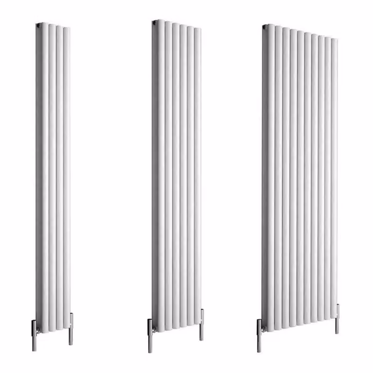 Hudson Reed Revive - Radiatore di Design in Alluminio Verticale (Pannello Doppio) 1800mm x 230mm - Bianco