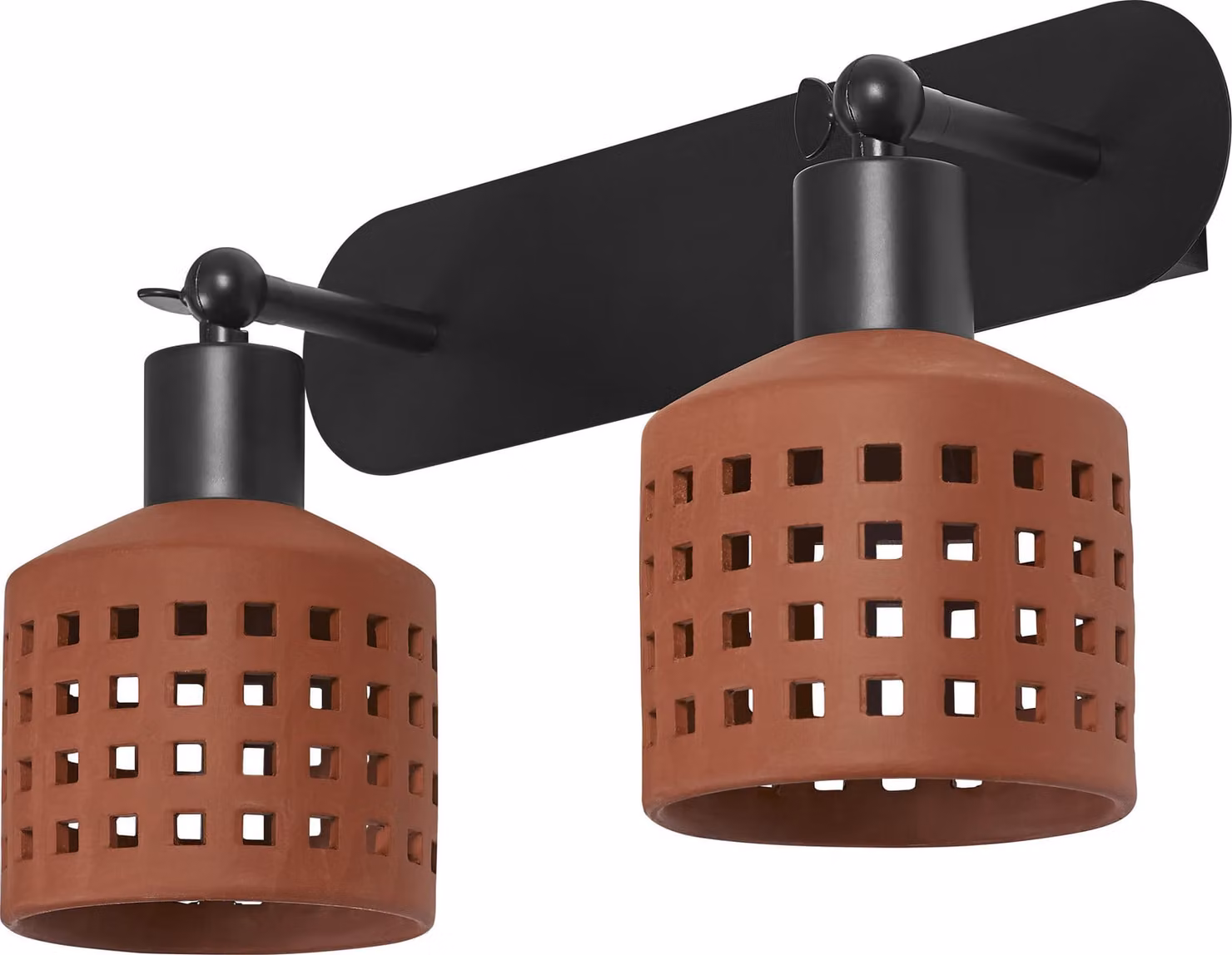 OSRAM Decor applique decorativa in argilla con motivo a fori, a 2 fiamme, attacco E27