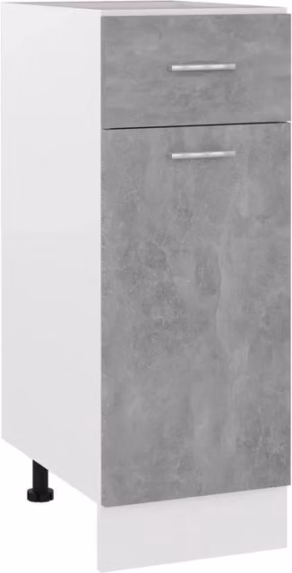 Armadio a cassetti design funzionale portaoggetti cucina 30 x 46 x 81 cm in legno ingegnerizzato grigio cemento 02_0047655