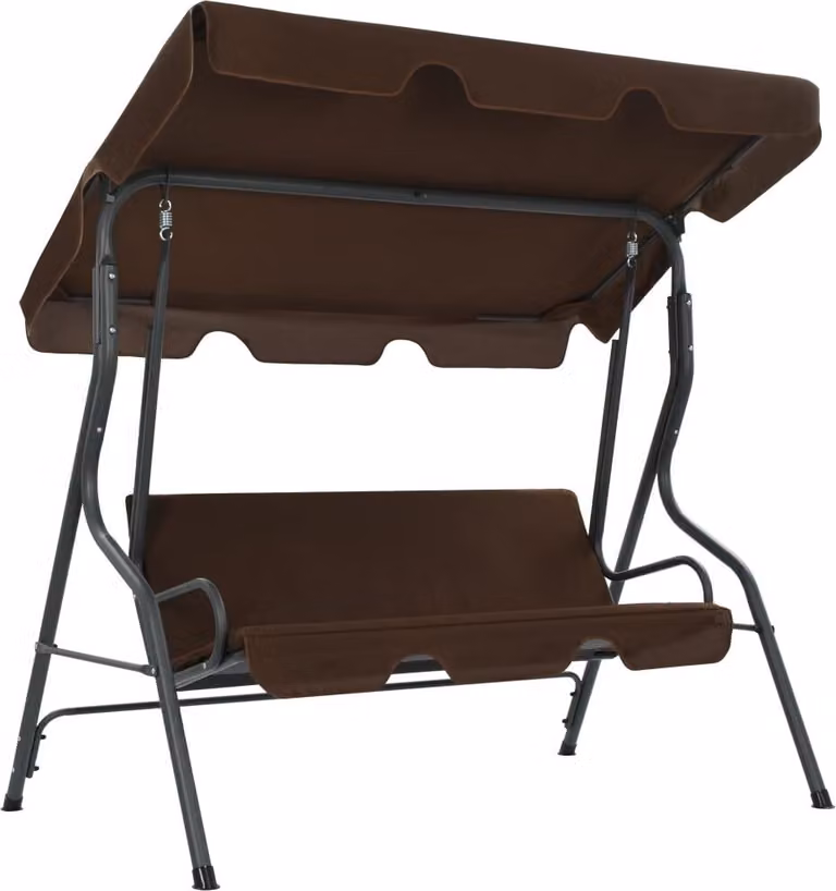 vidaXL Hollywood swing marrone caffè 170×110×153 cm