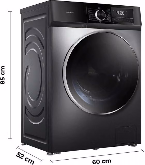 CECOTEC 02467 - Lavatrice Bolero DressCode 8500 Inverter Steel A
