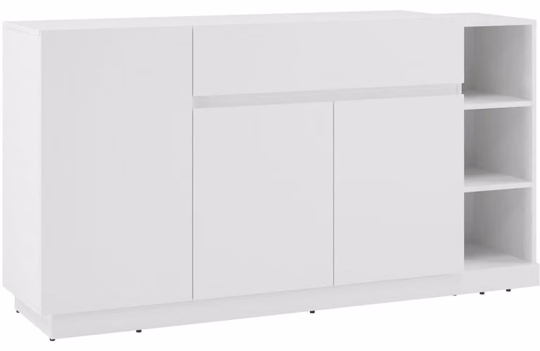 Credenza Bristol 163x40x86 cm, colore a scelta, bianco