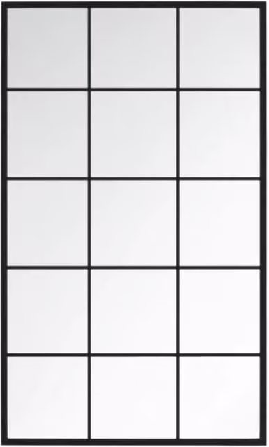 Specchio a Parete-Specchio decorativo Nero 100x60 cm in Metallo