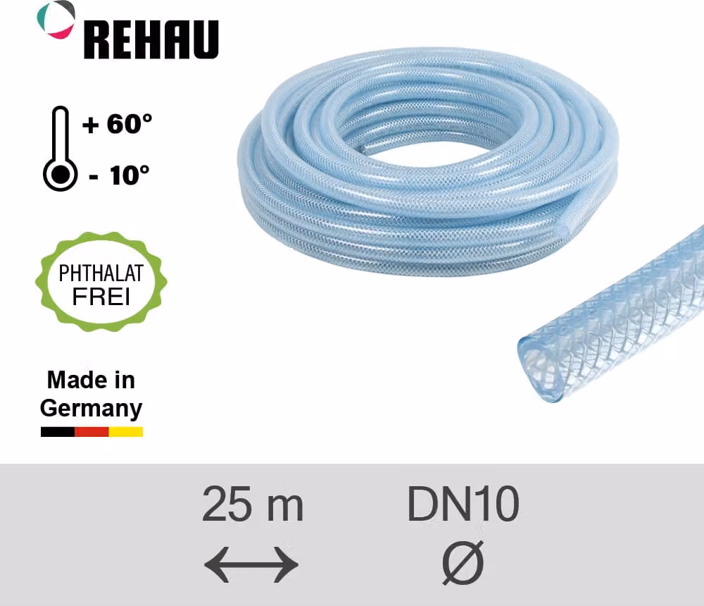 Tubo industriale REHAU Raufilam-E 10,0/3,0 - 25 m