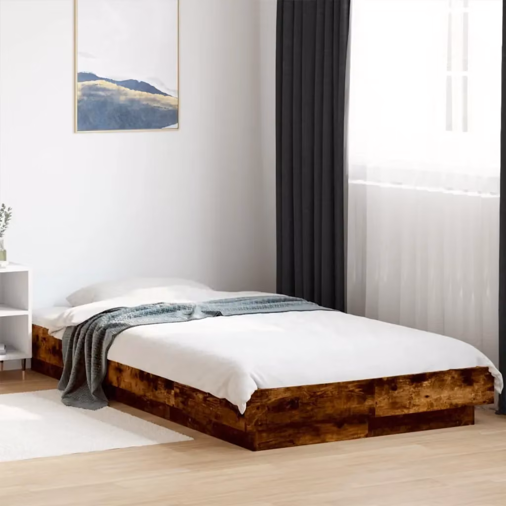 Letto singolo per adulti Design In in legno multistrato Rovere Fumo marrone opaco L: 75 cm, P: 190 cm – 2