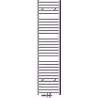 Radiatore da bagno cromato 400x1800 mm, design con attacco a pavimento, orientamento a destra.