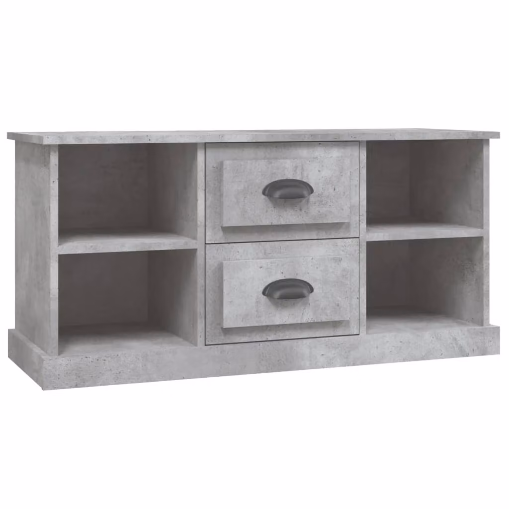 Mobile Porta TV Grigio Cemento 99,5x35,5x48cm Legno Multistrato