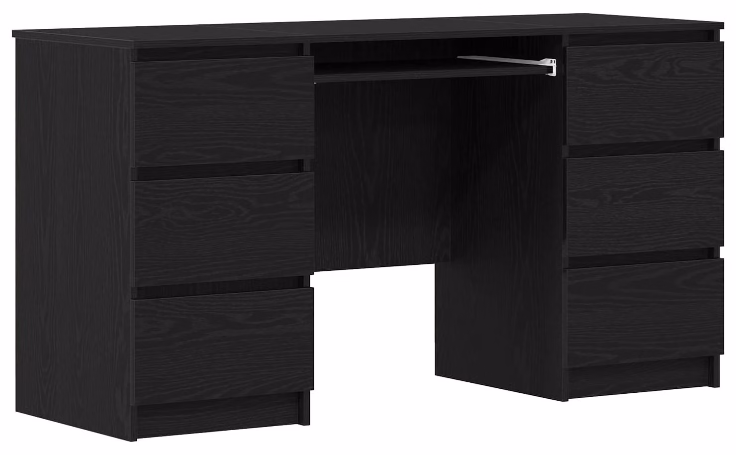 Scrivania Rovere Nero 140 x 50 x 76 cm Legno multistrato