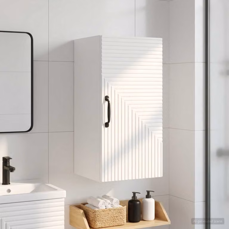 Armadio da bagno a muro vidaXL HAARLEM moderno in bianco L: 30 cm, P: 31 cm, H: 59 cm