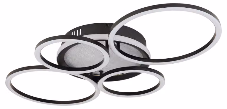 Plafoneiera a LED, metallo, nero opaco, orientabile, L 72 cm