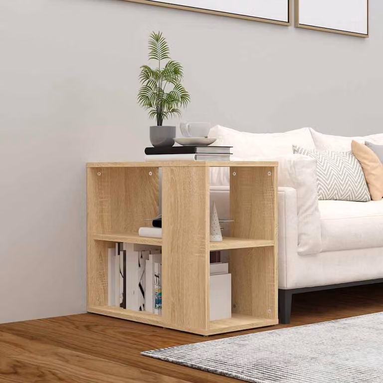 Credenza moderna vidaXL in legno multistrato color rovere sonoma, L 60 cm x P 30 cm x H 50 cm